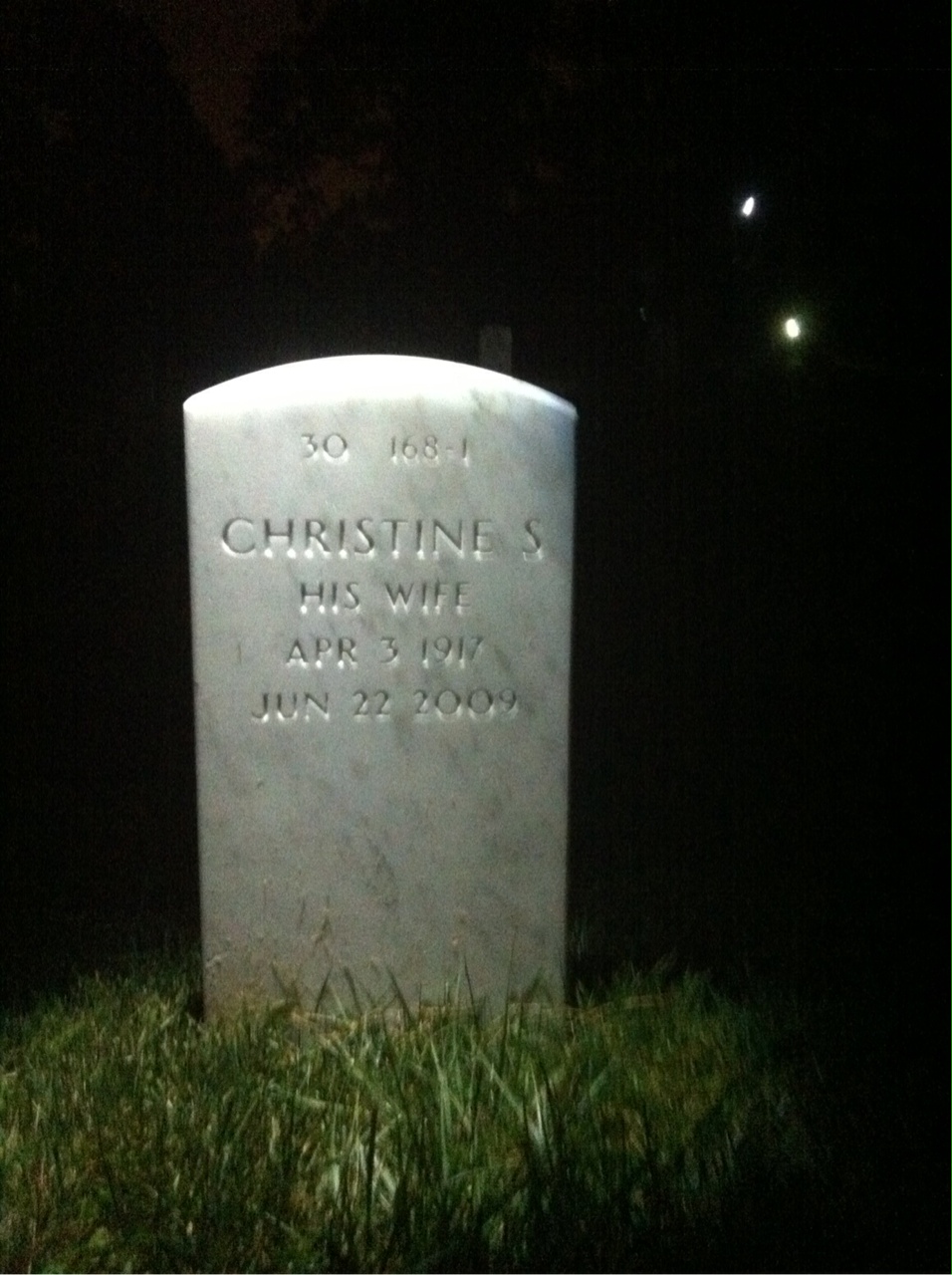 Back of headstone — James Tate
