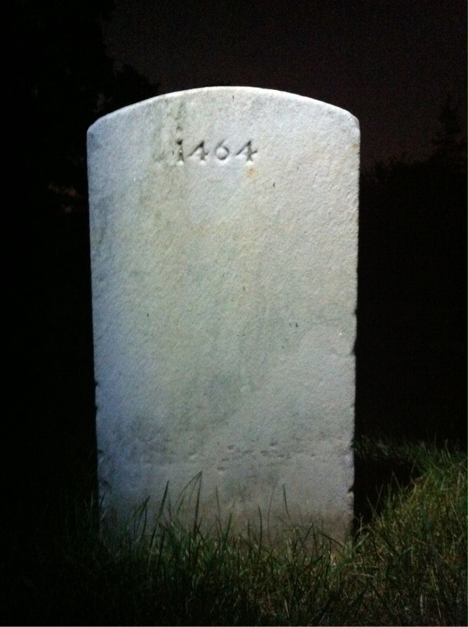 Back of headstone — George Baumann