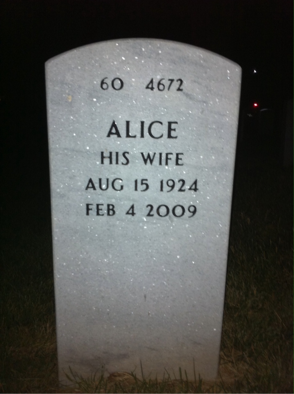 Back of headstone — John Scherger