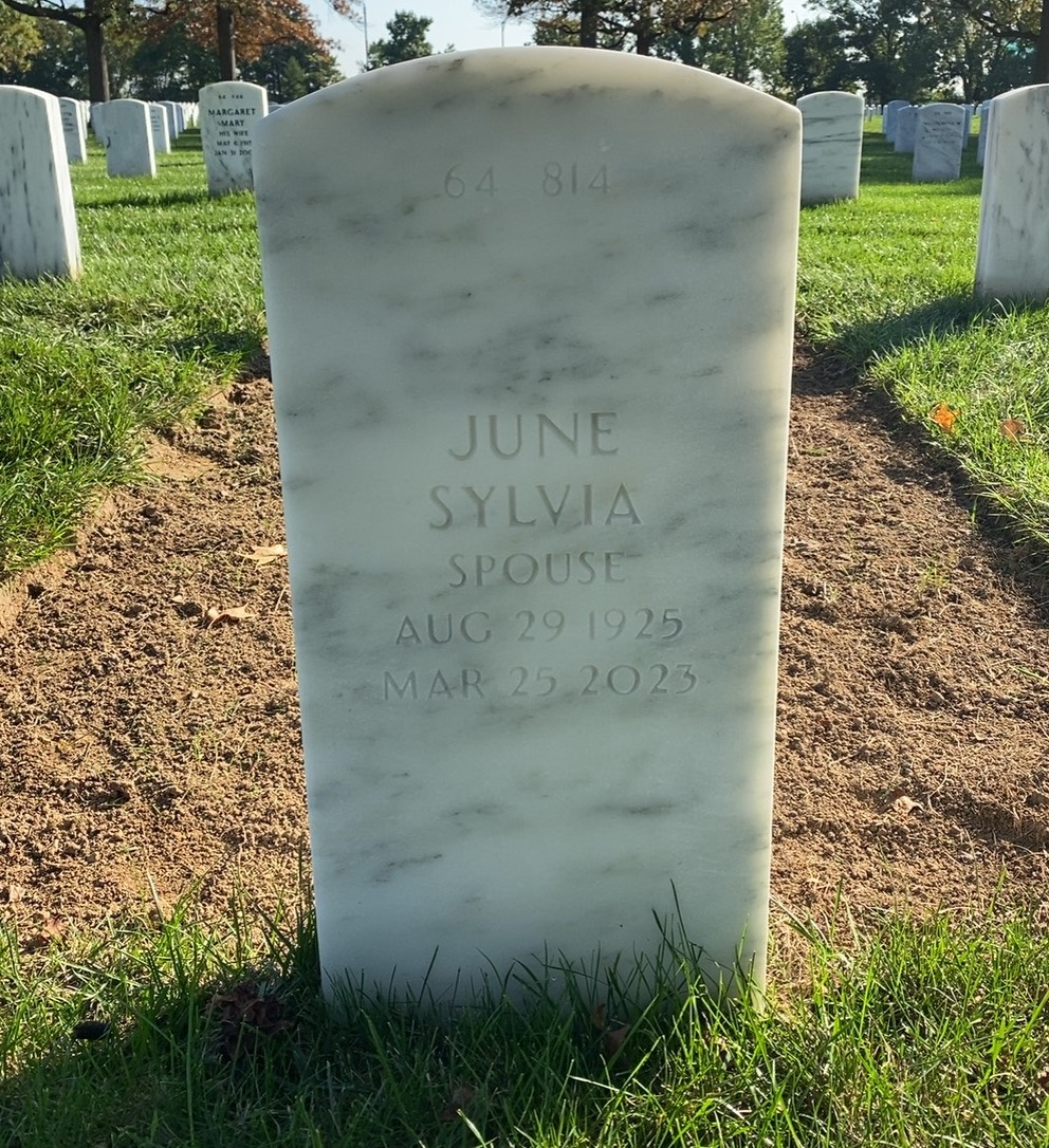 Back of headstone — Theodore Baker