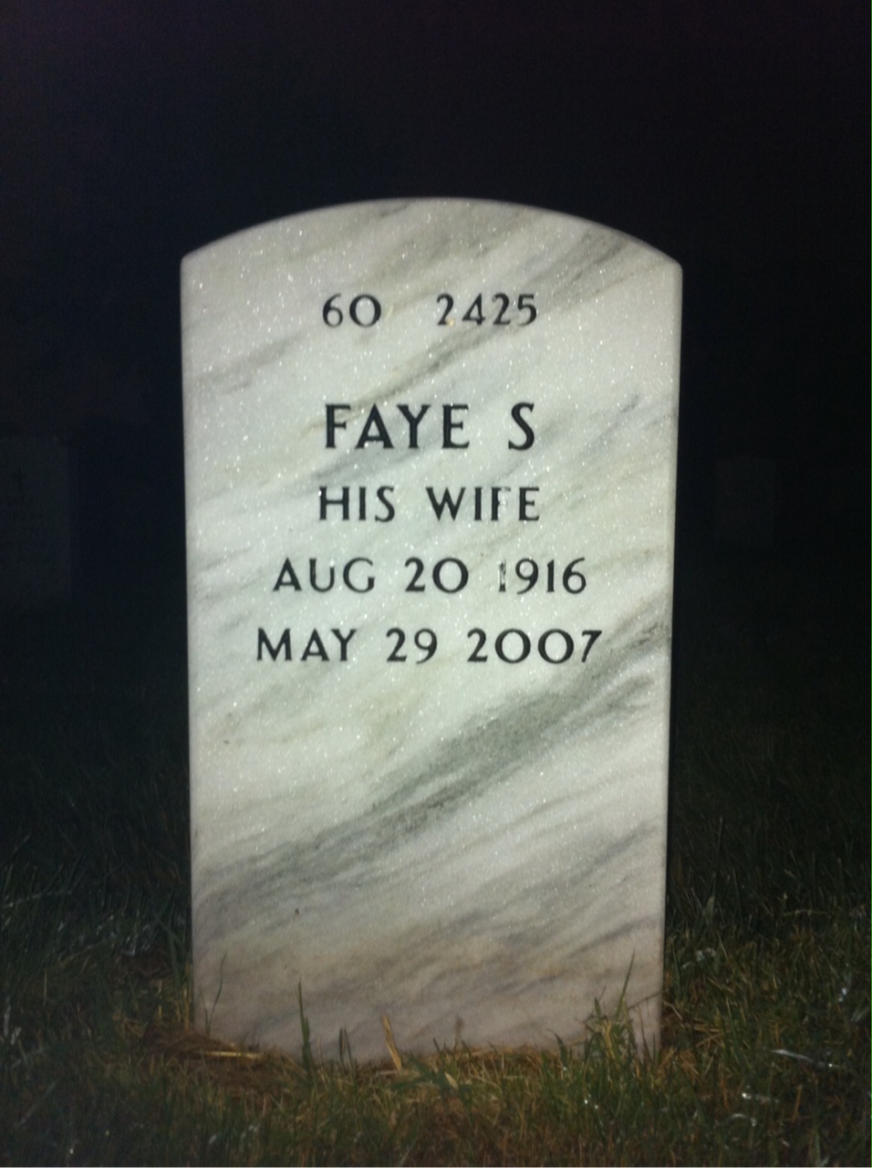 Back of headstone — Robert Lee