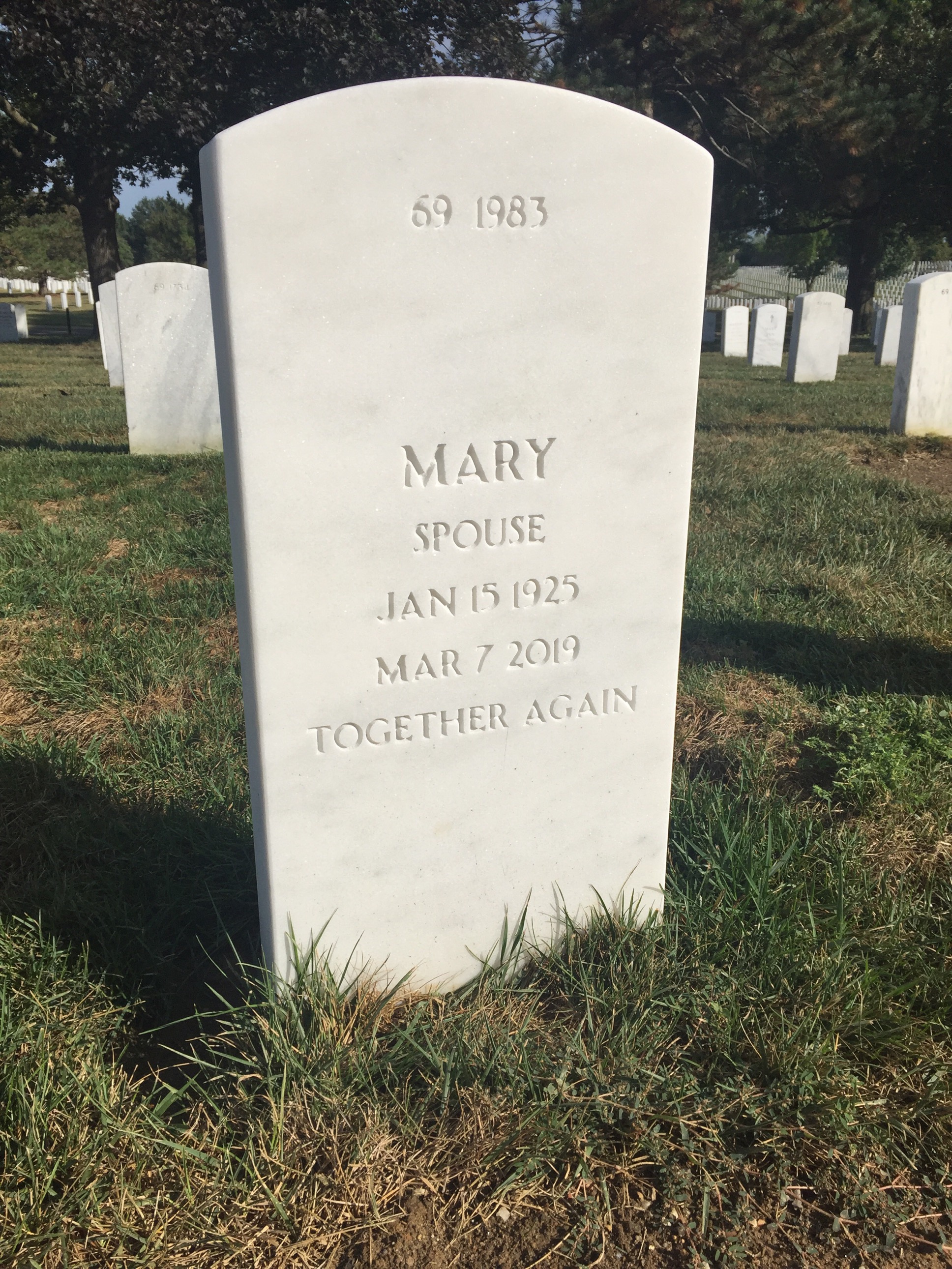Back of headstone — Charles Bochanis