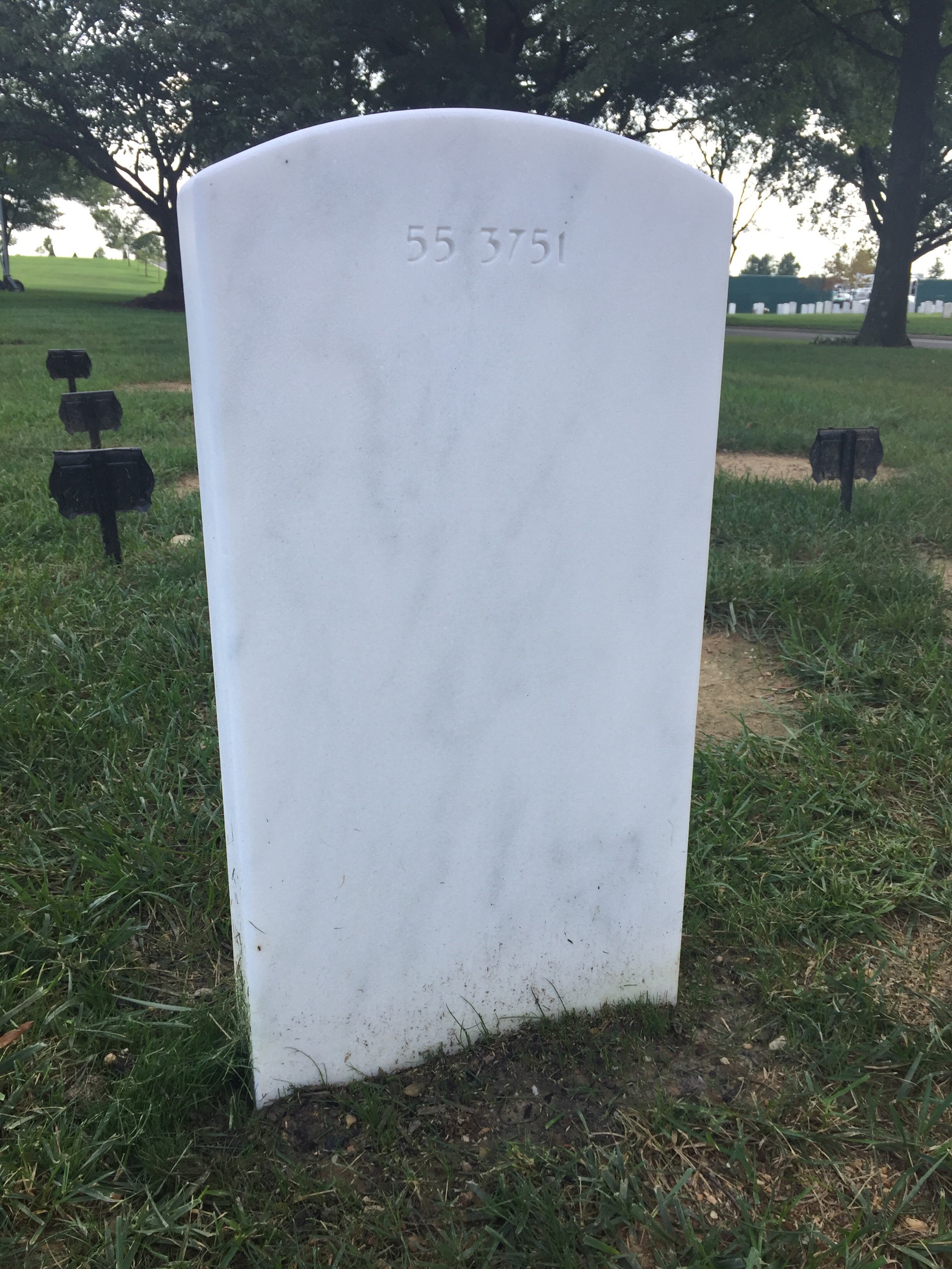 Back of headstone — Donald Alser