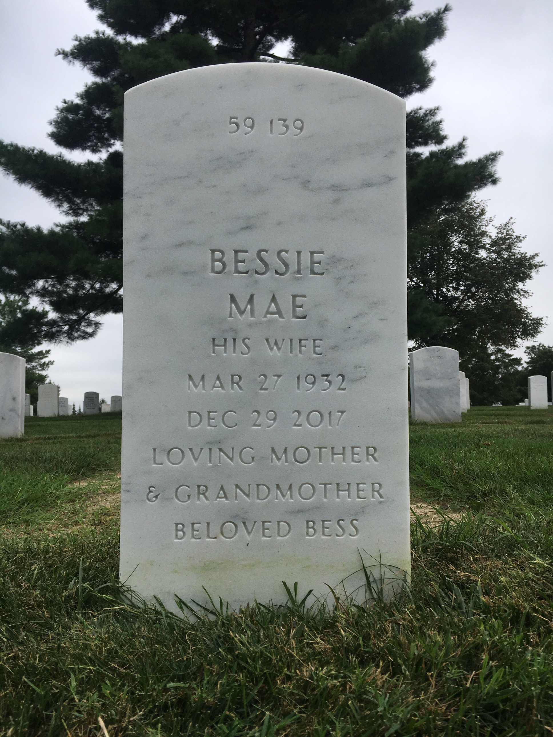 Back of headstone — Worth S Sauls