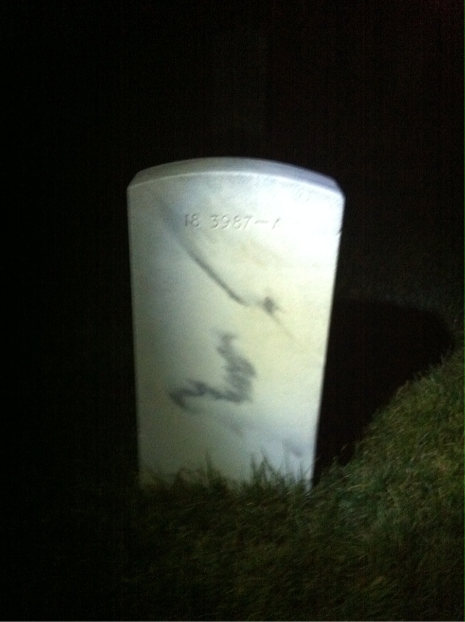 Back of headstone — William Ballard