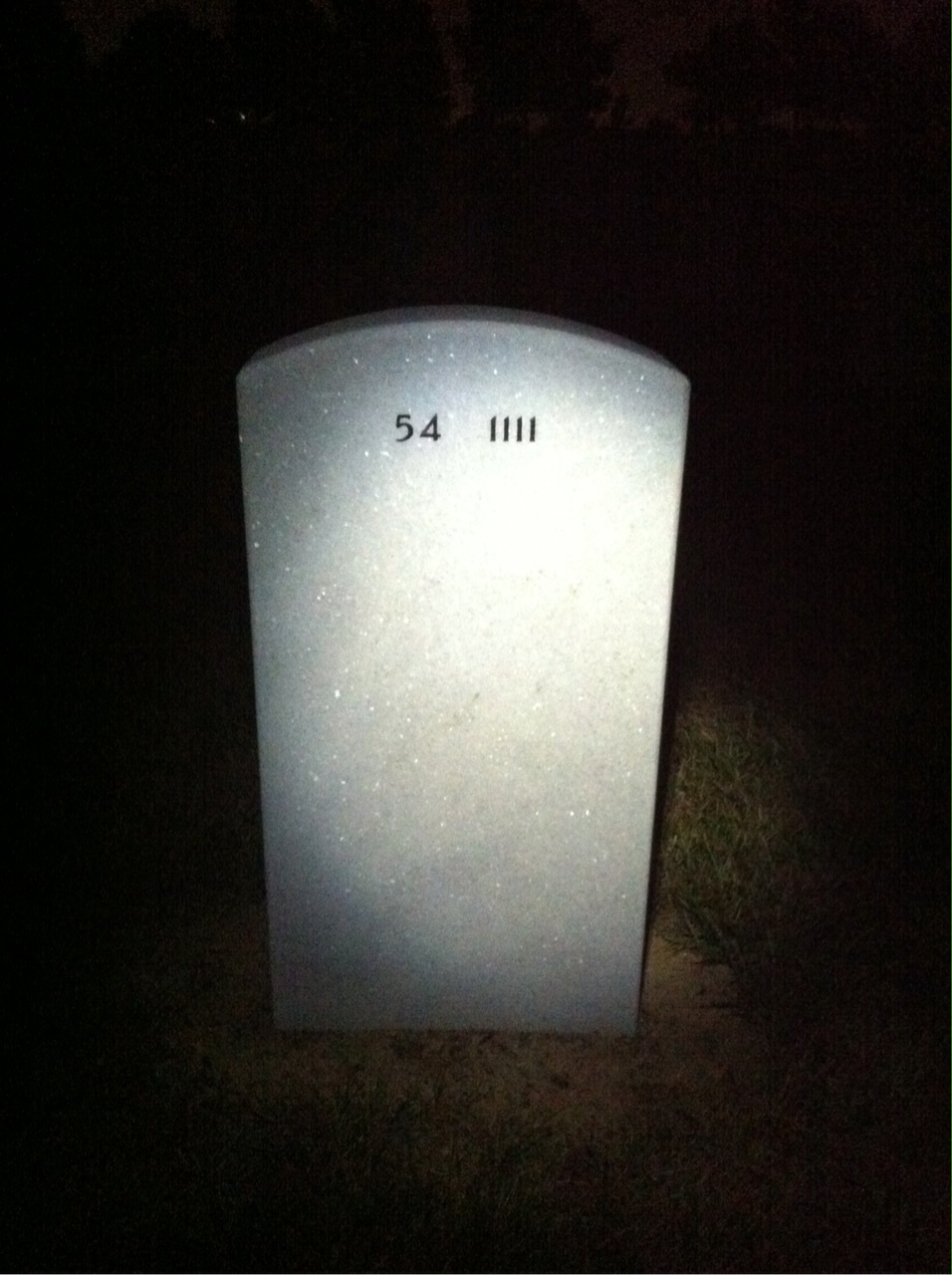 Back of headstone — William Powers
