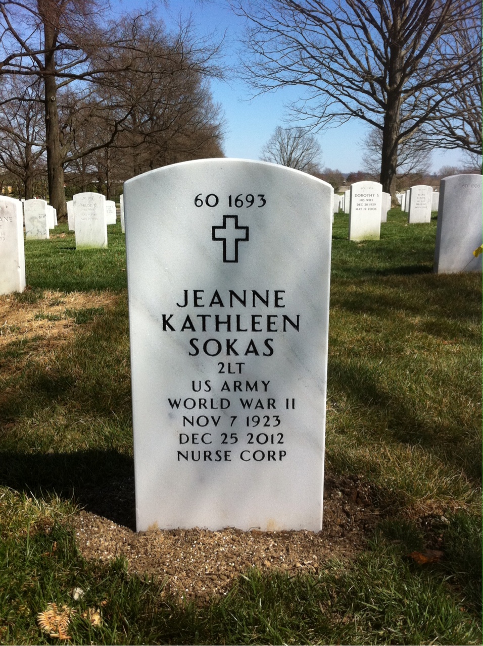 Back of headstone — Peter Sokas