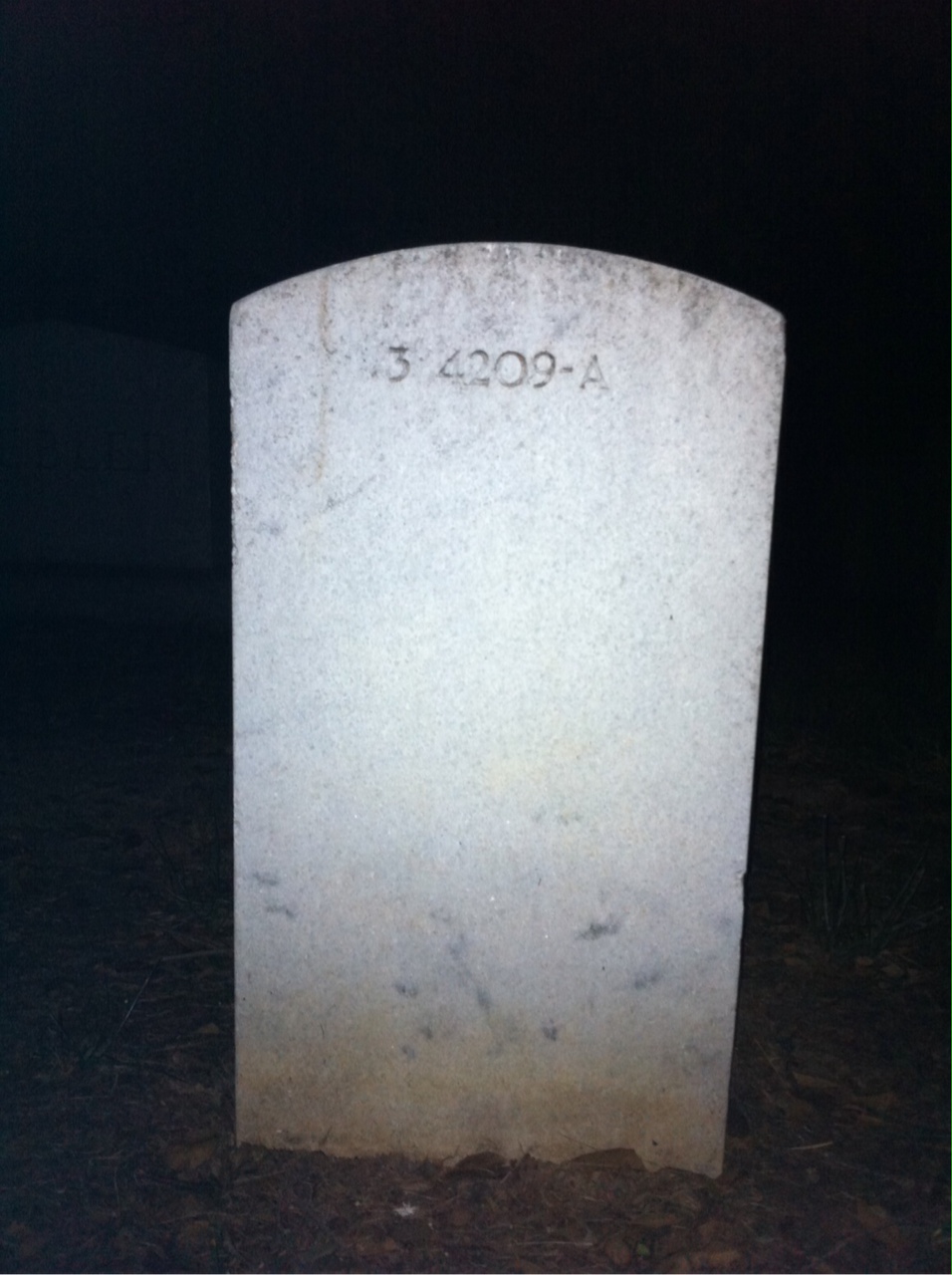 Back of headstone — Cecilia Bacon
