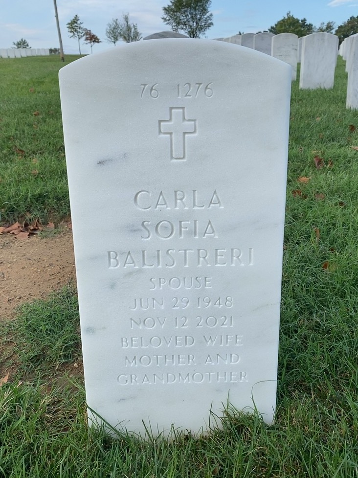 Back of headstone — Thomas Balistreri