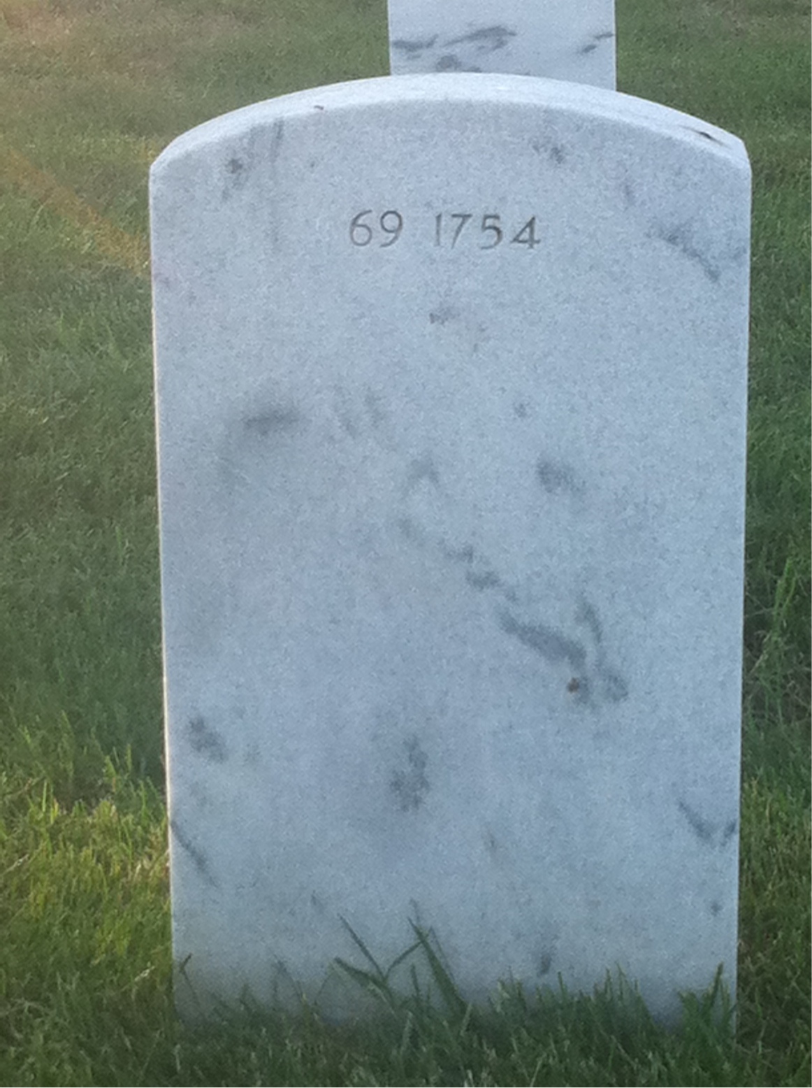 Back of headstone — Edward Mckeever