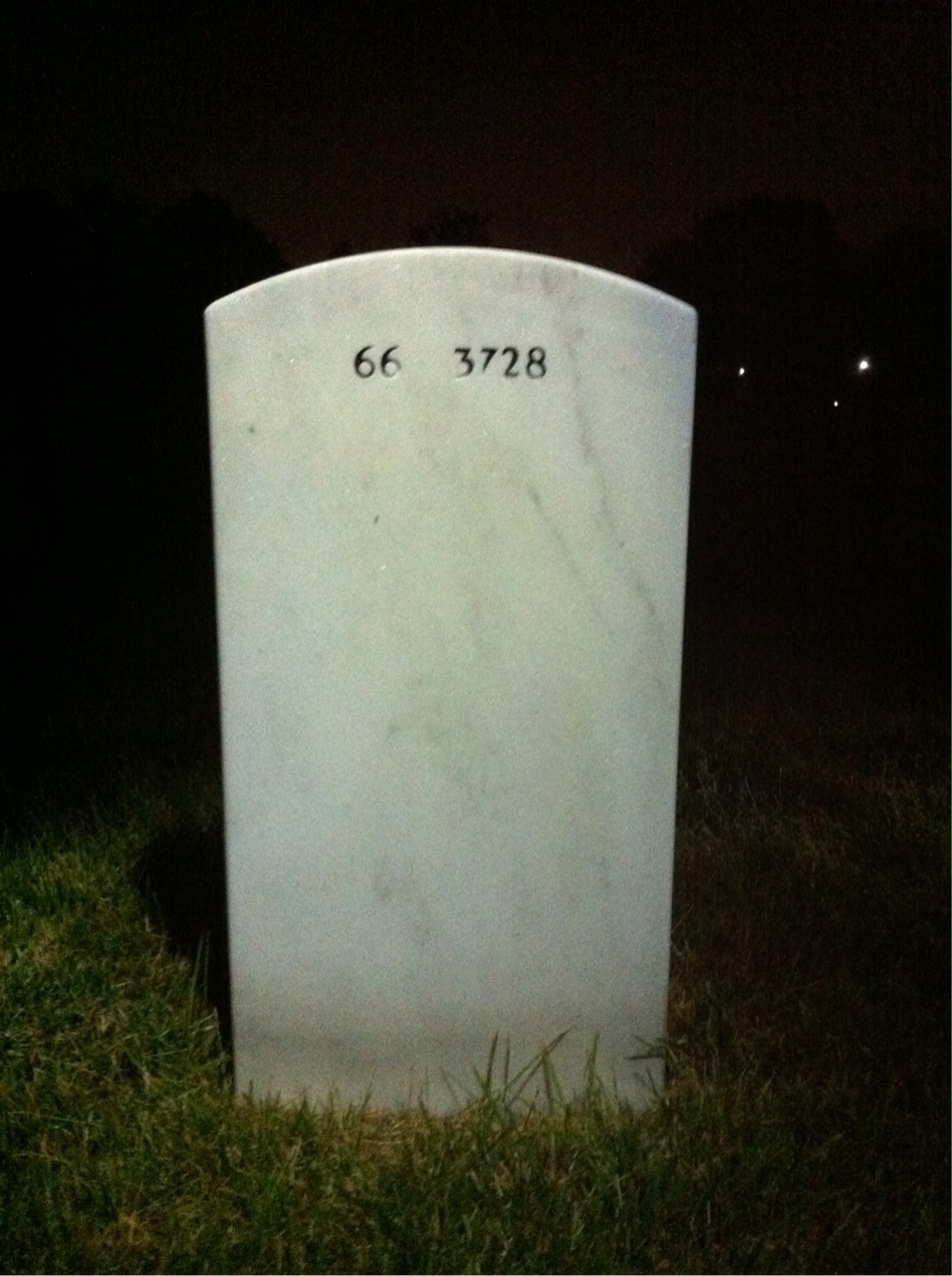 Back of headstone — Frank Threadgill