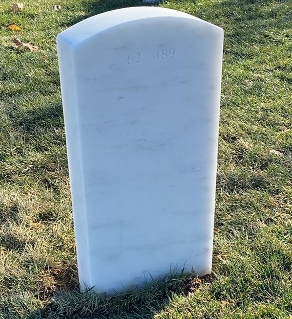 Back of headstone — Thomas R Galloway
