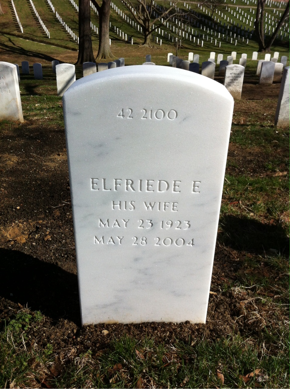 Back of headstone — Louis Bunnicant