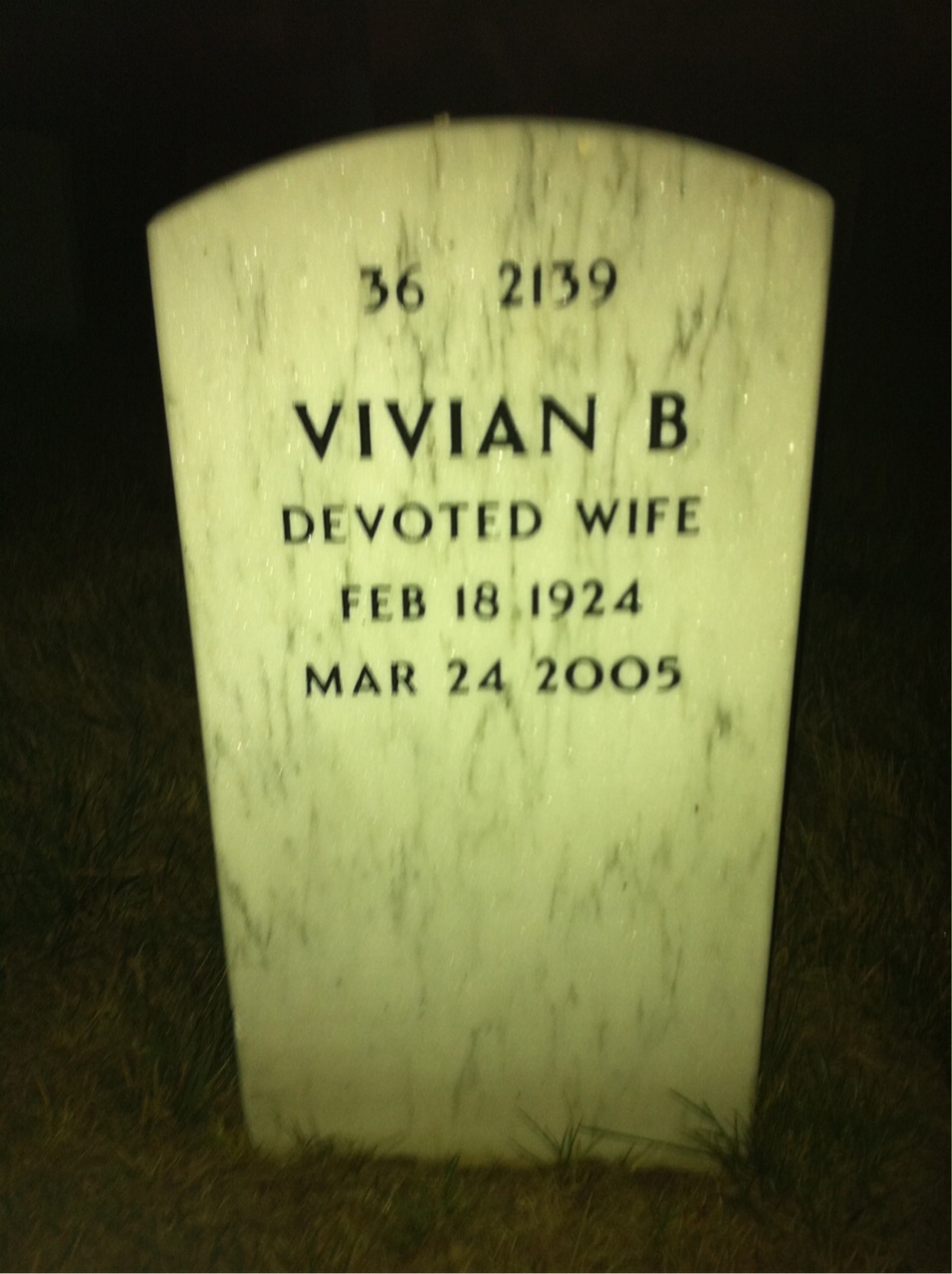 Back of headstone — Jack Morris