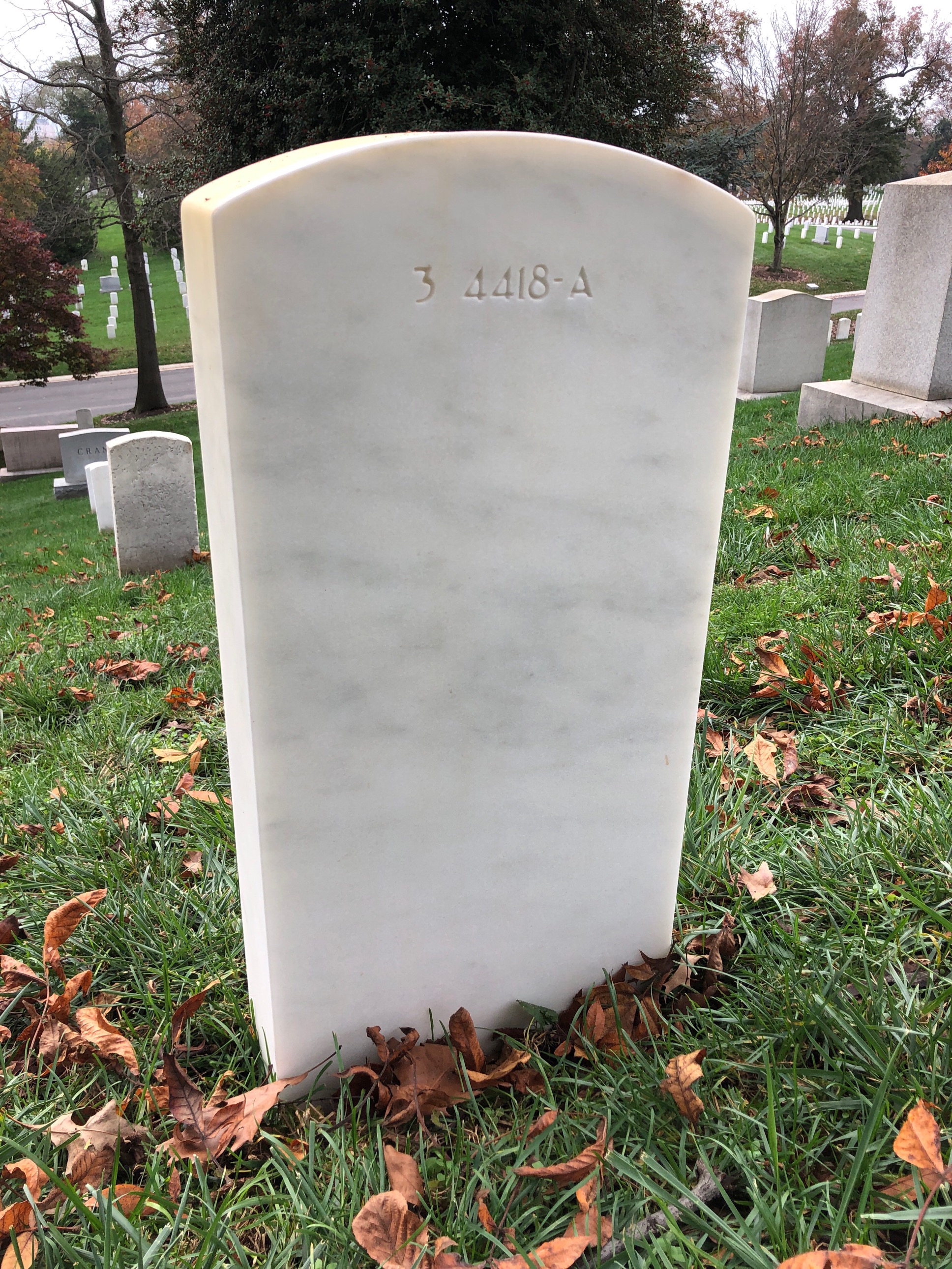 Back of headstone — Walter G Taylor