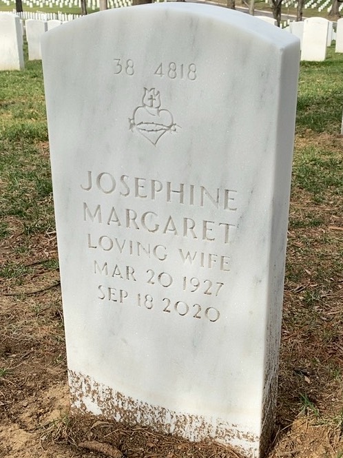 Back of headstone — Belgium Borzella