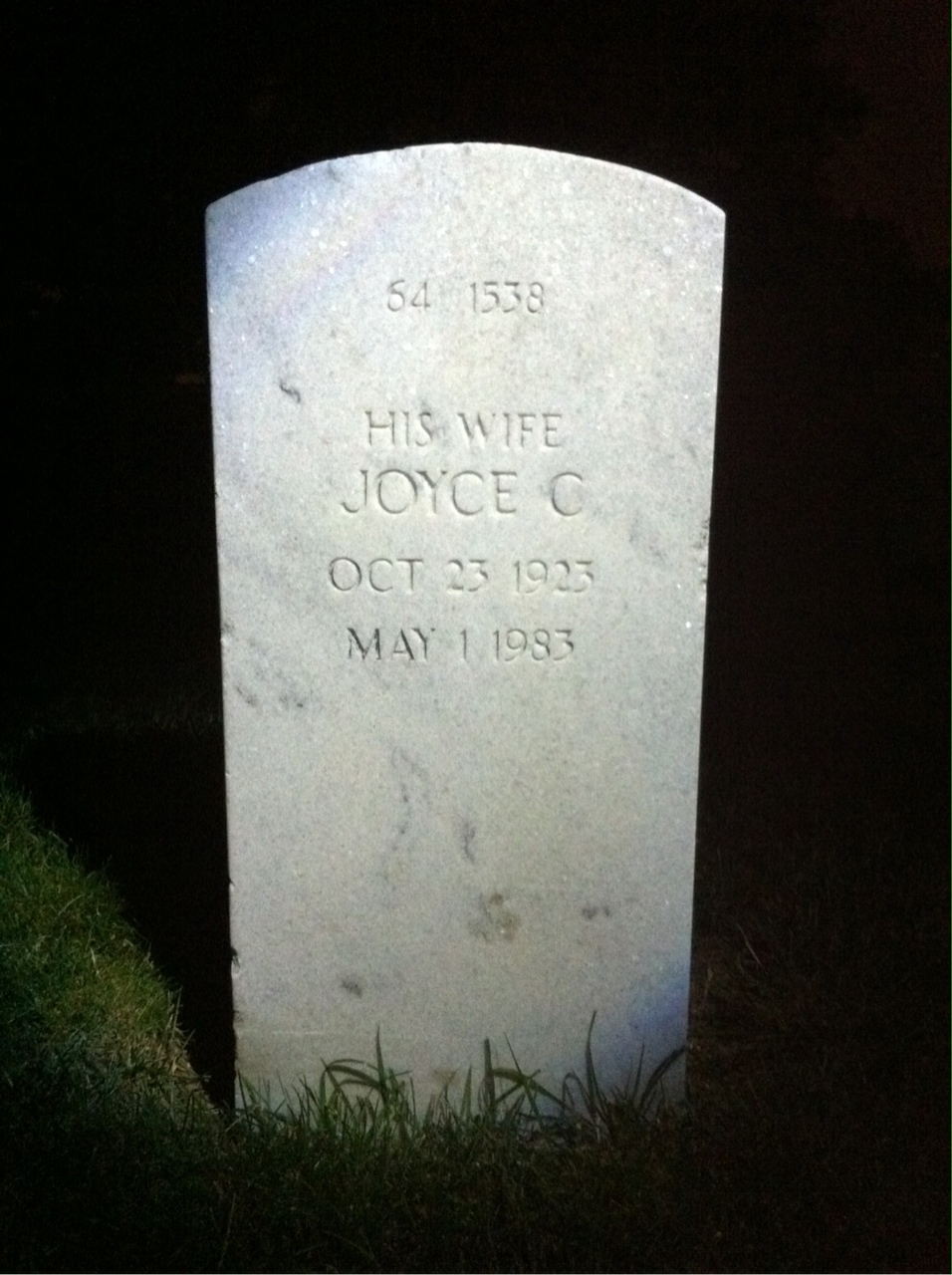 Back of headstone — Carl Abel