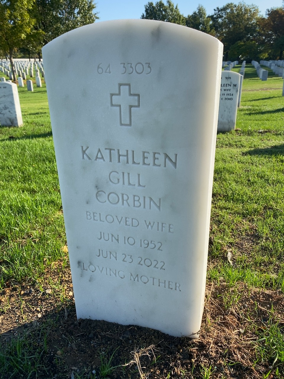 Back of headstone — Charles Corbin