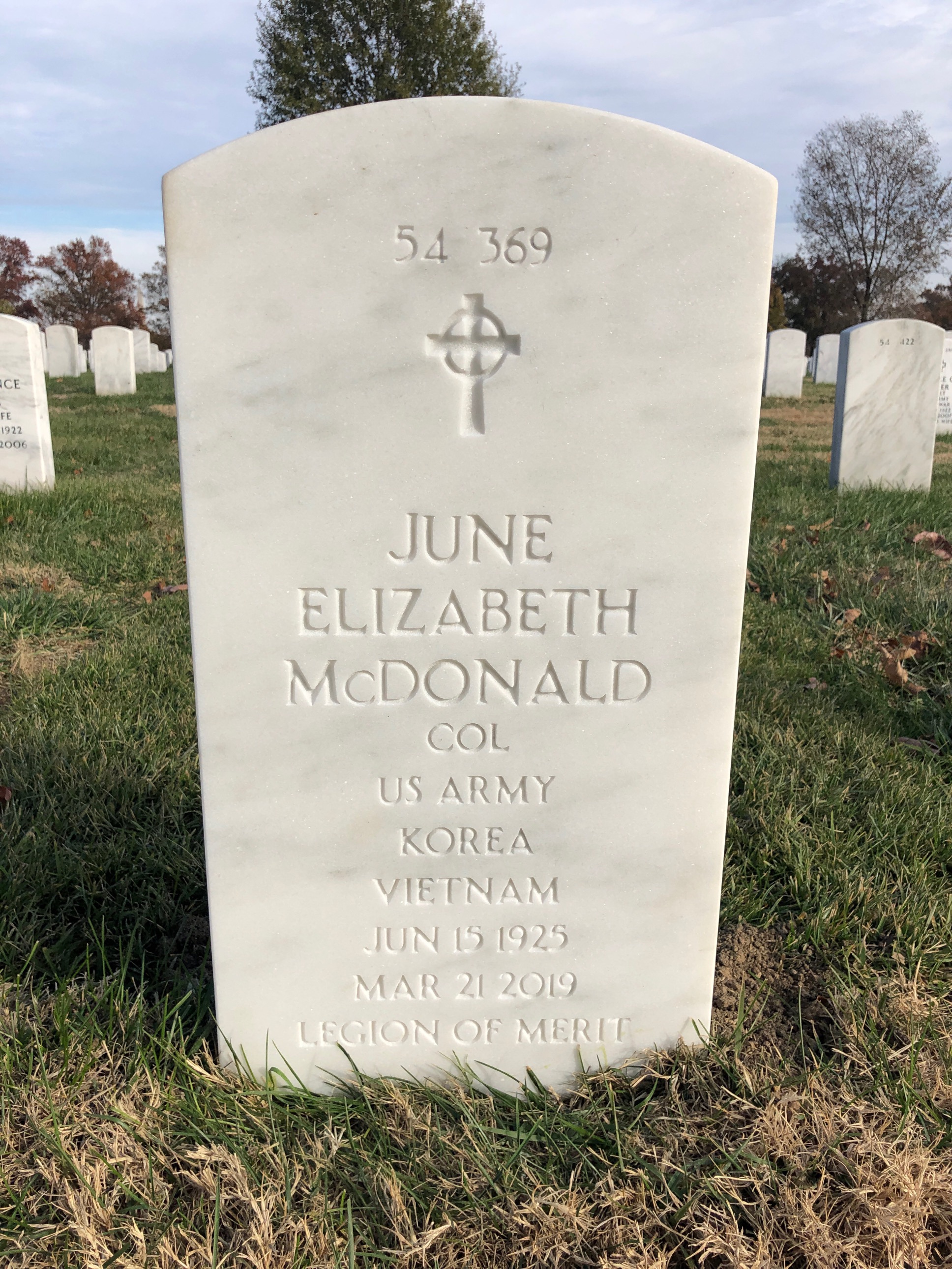 Back of headstone — Neil Mcdonald