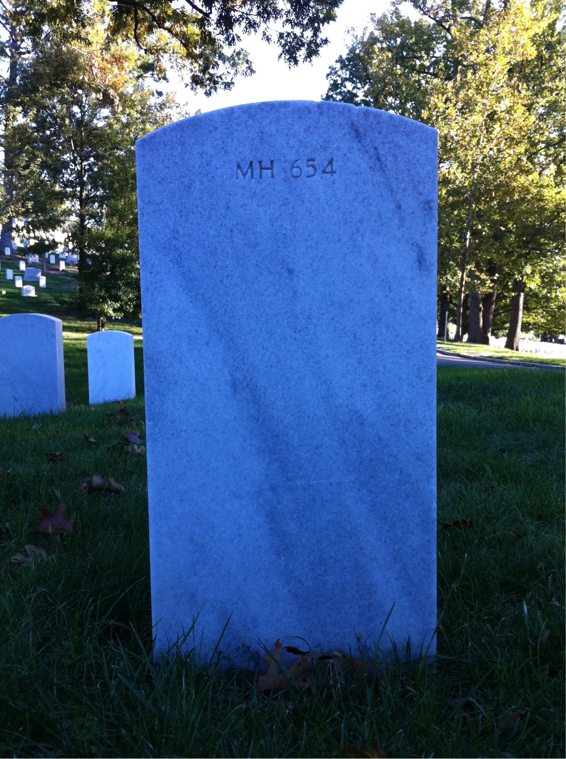 Back of headstone — Robert Morris
