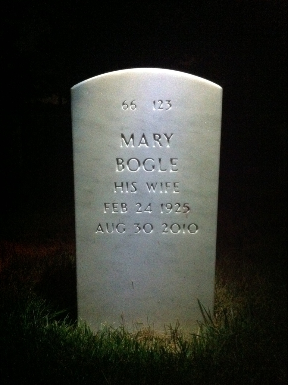 Back of headstone — Robert Williamson