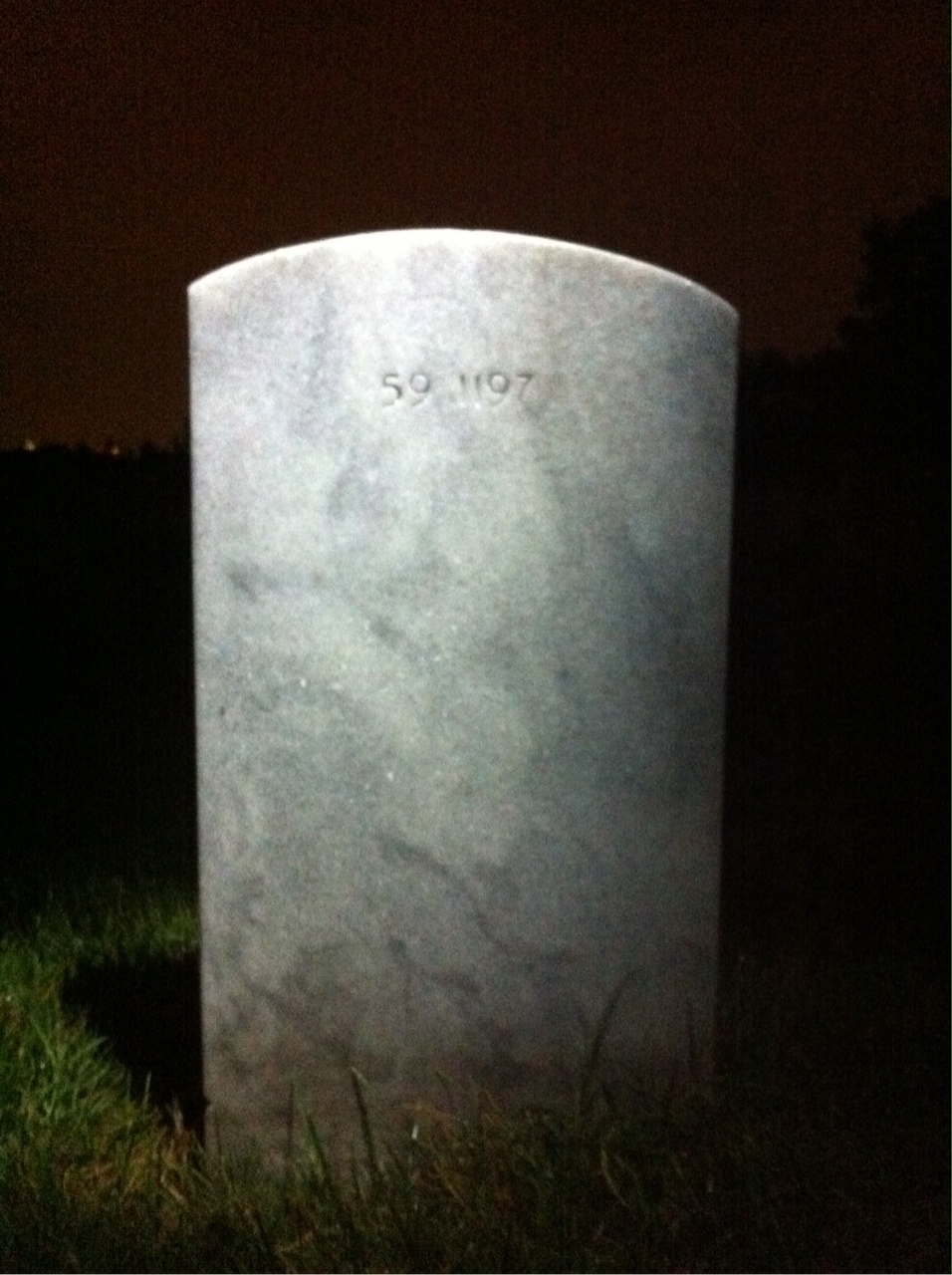 Back of headstone — Warren Clifford Caple