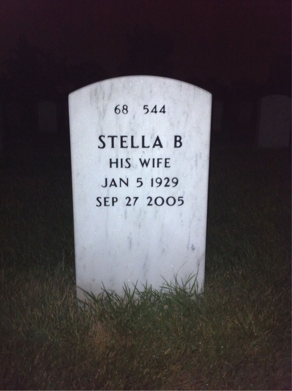 Back of headstone — Martin Secula
