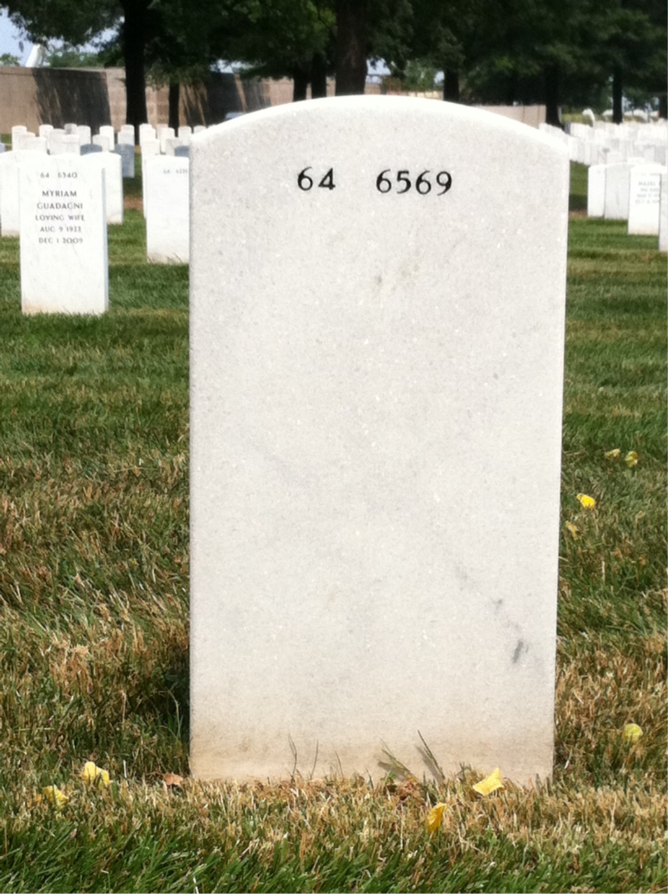 Back of headstone — Karl Blount