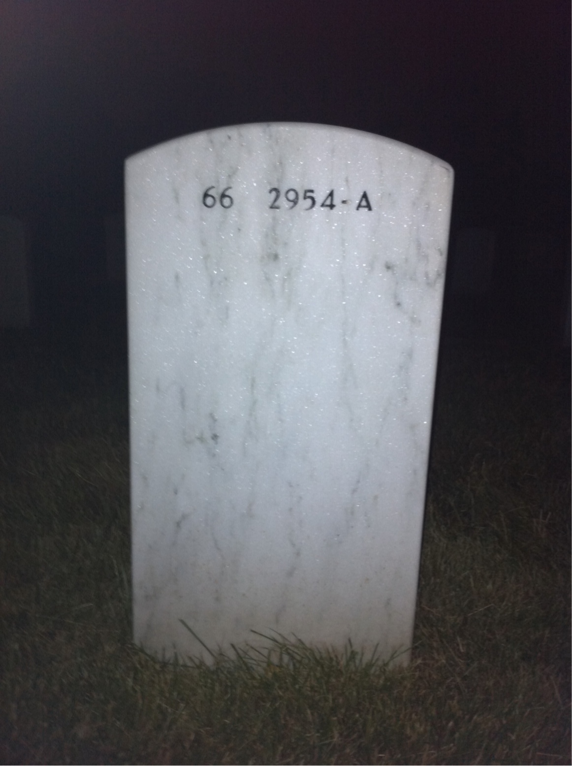 Back of headstone — Donald Santos