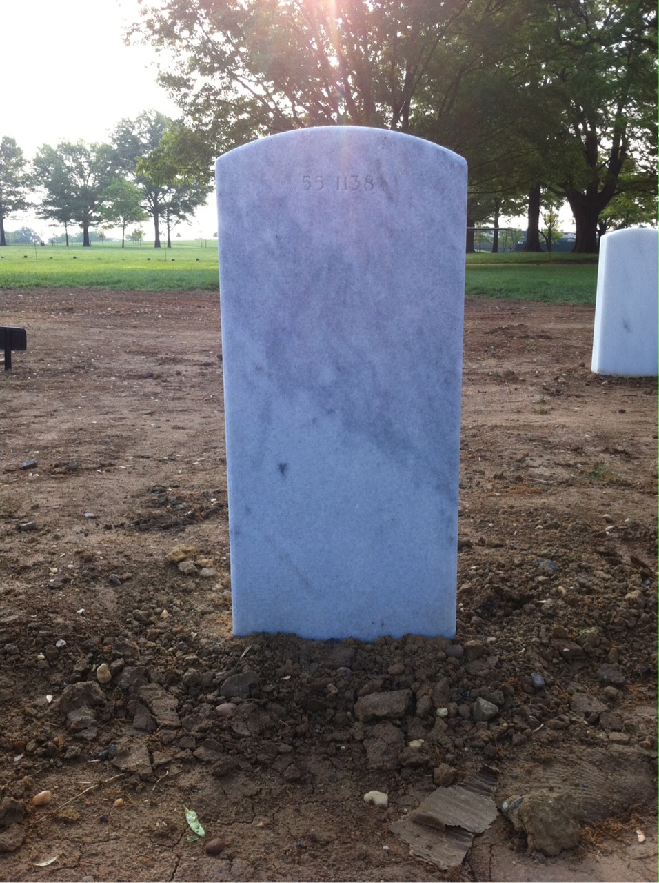 Back of headstone — Robert Alexander