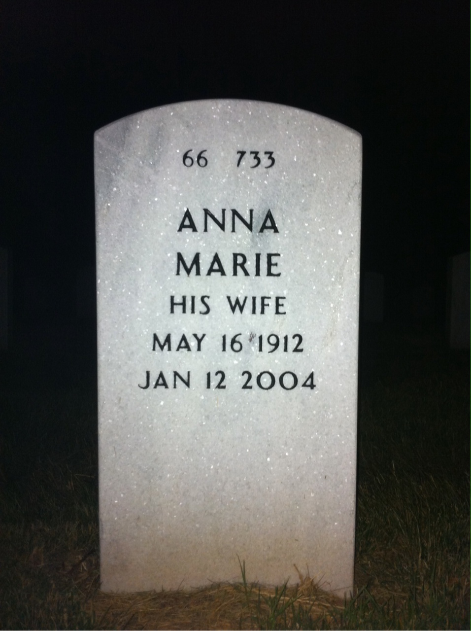 Back of headstone — Anthony Akromas