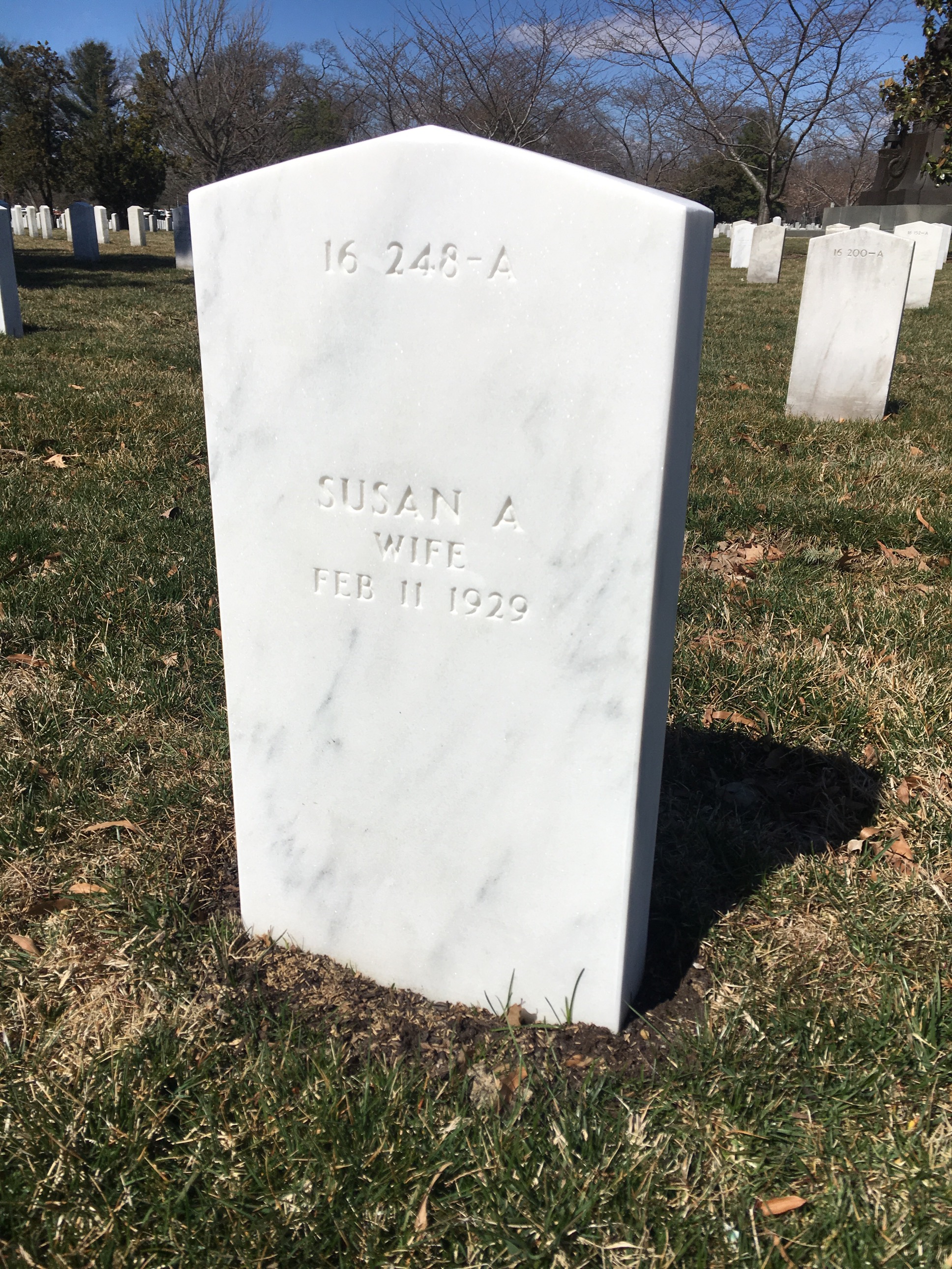 Back of headstone — Rice Bailey