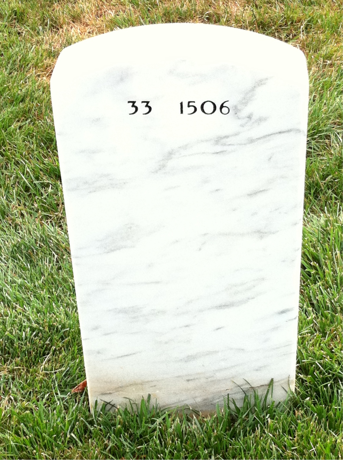 Back of headstone — Frederick Stahl