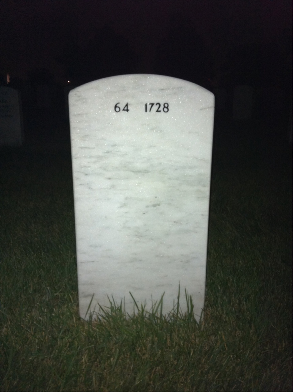 Back of headstone — William Randels