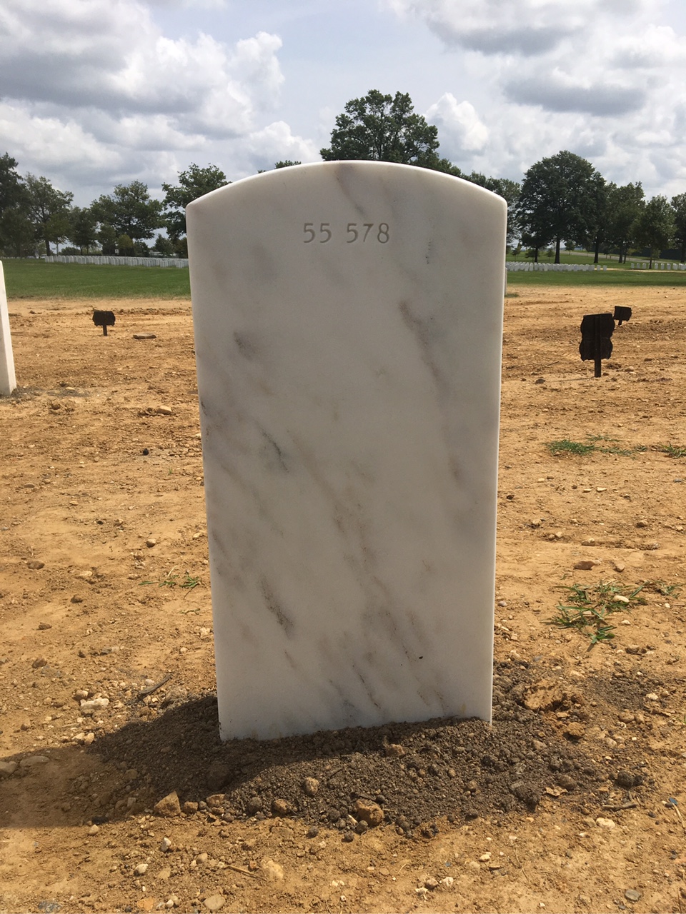Back of headstone — Thomas Marshall Carlin