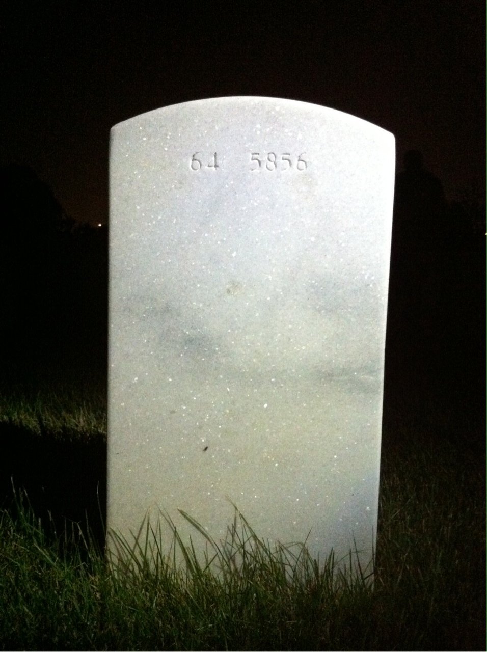 Back of headstone — James Hartmann