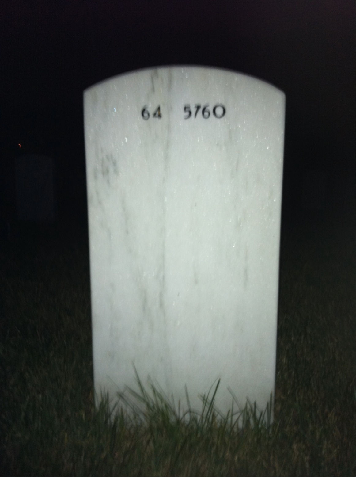 Back of headstone — John Steinlen