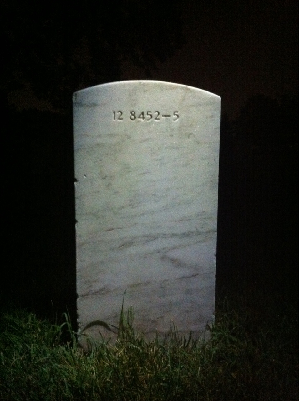 Back of headstone — Vernon Mogel