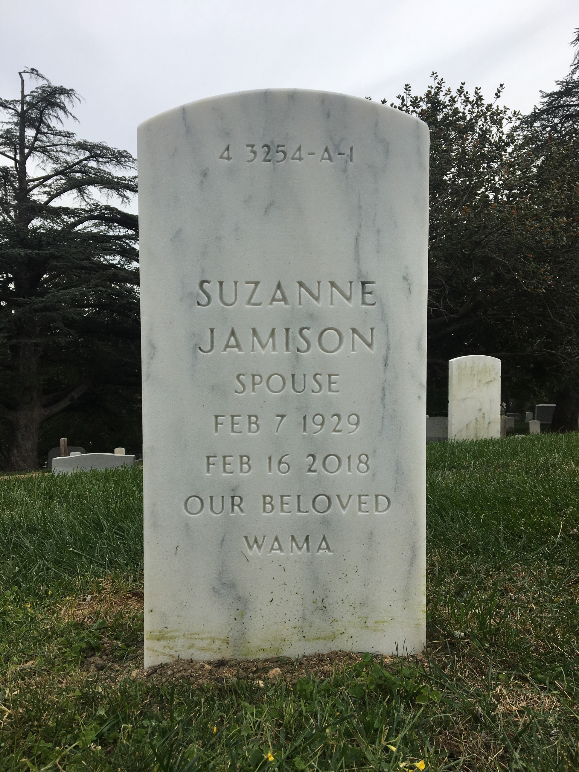 Back of headstone — Wayne Caldwell