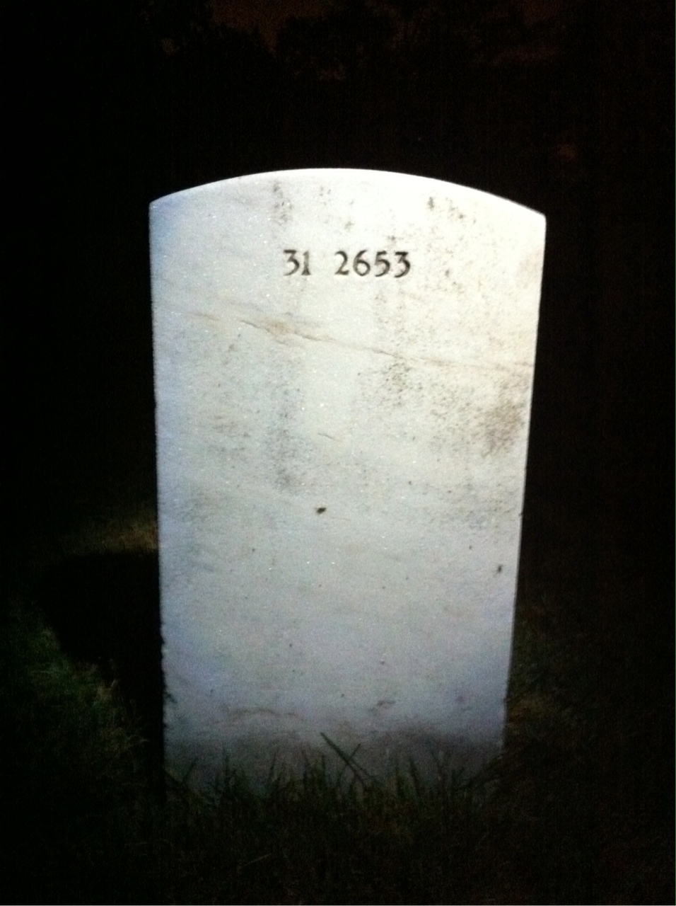 Back of headstone — Pauline Muir