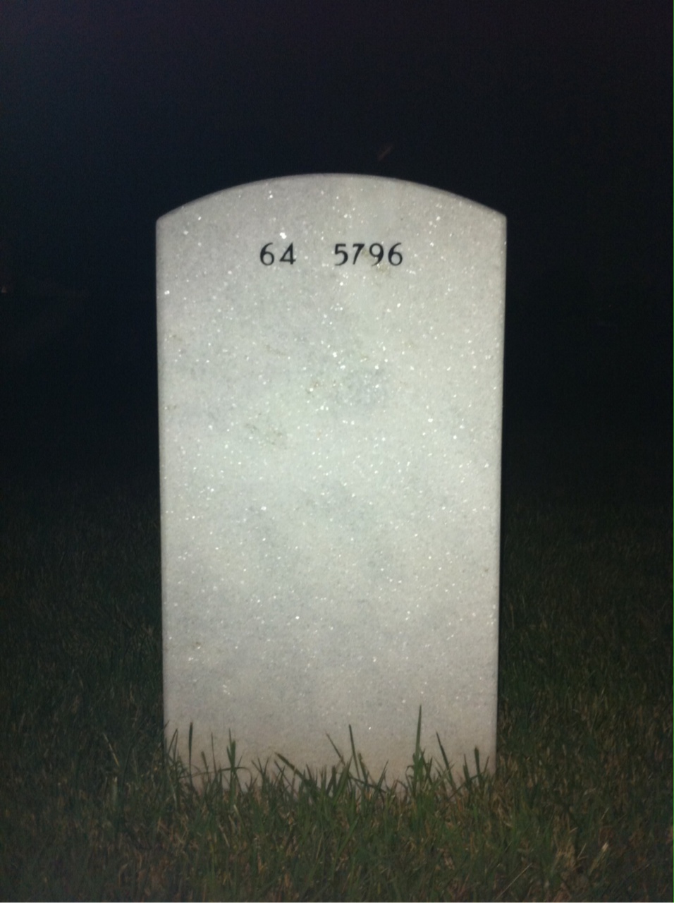 Back of headstone — Ellis Woodburn