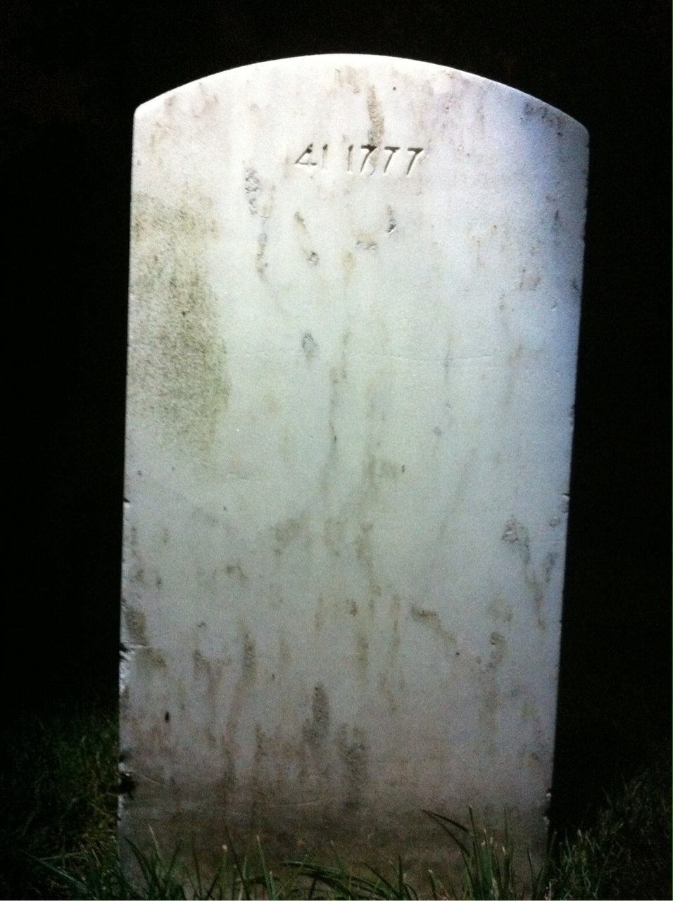 Back of headstone — Walter Joseph Douglas