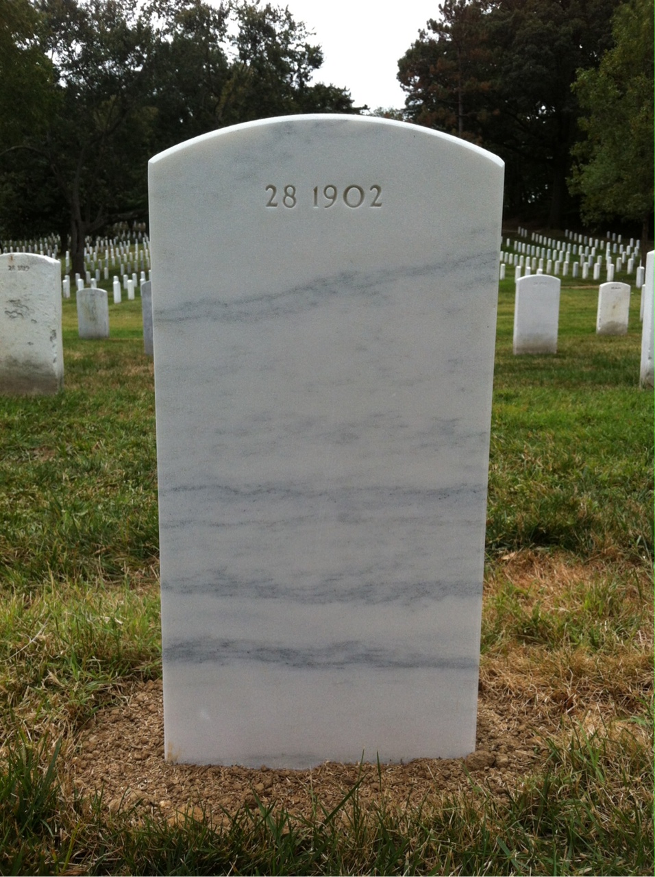 Back of headstone — Ralph Mitchell