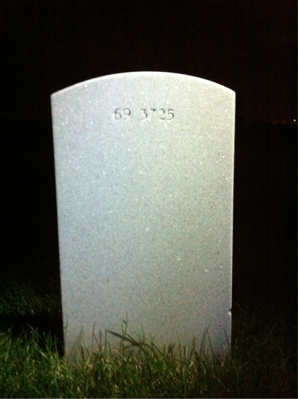 Back of headstone — Thomas E Hall