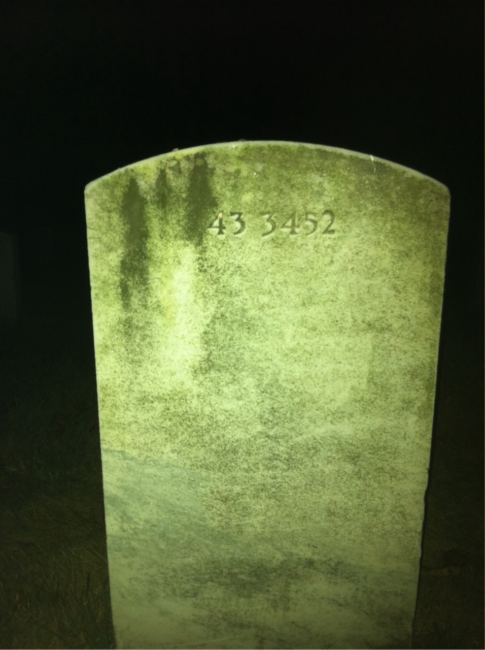 Back of headstone — Leon Baker