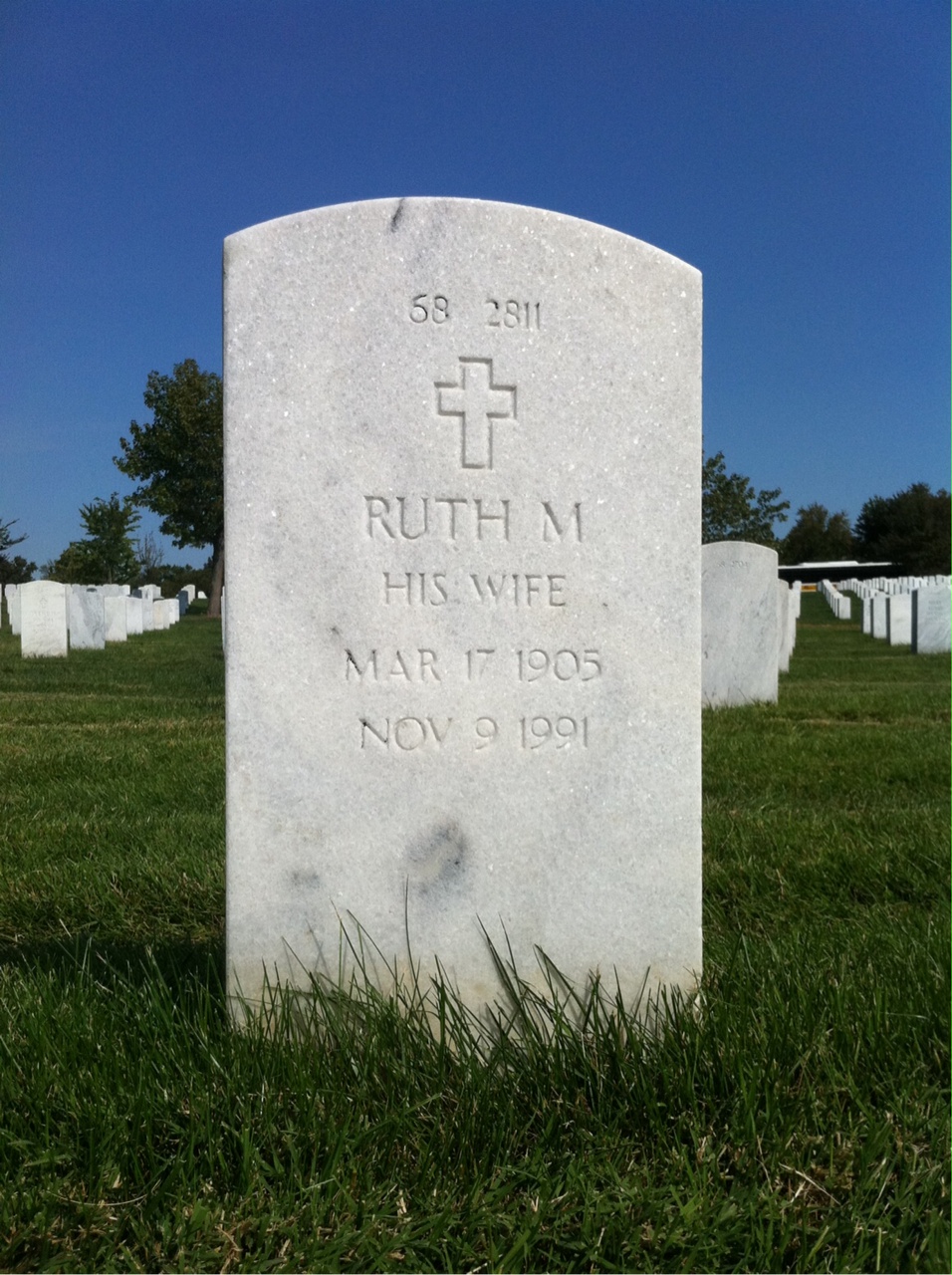 Back of headstone — Lloyd Moses