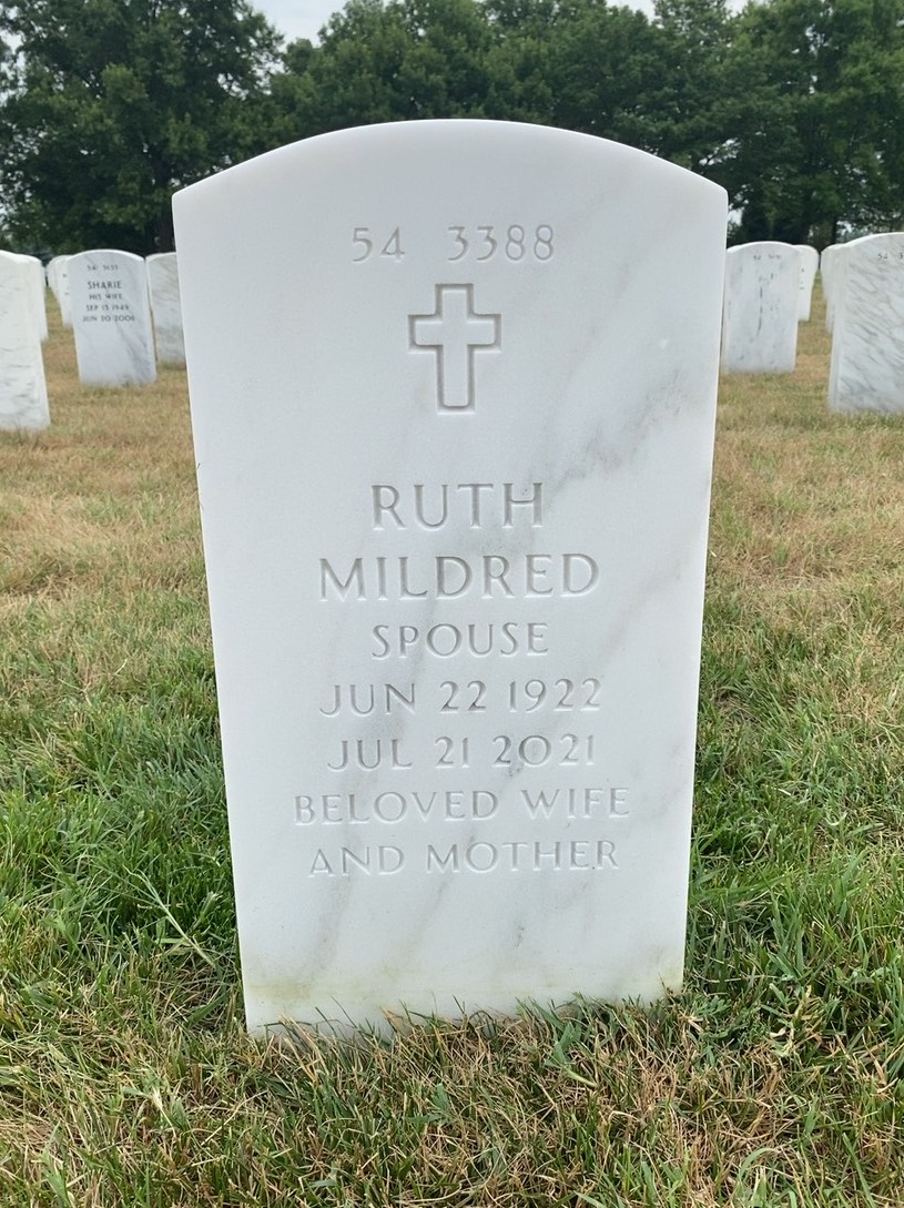 Back of headstone — Albert Kudzia
