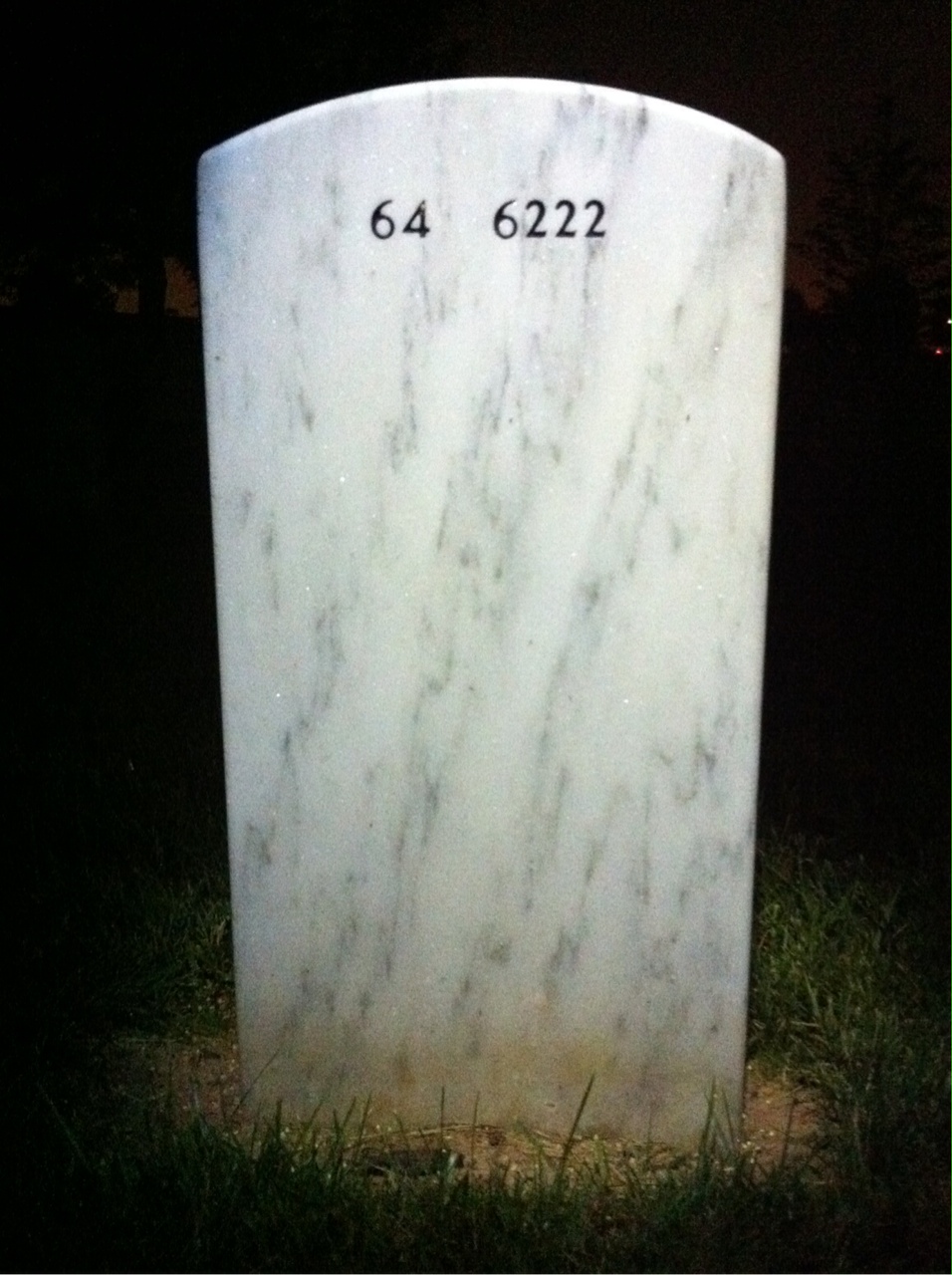 Back of headstone — James Miles