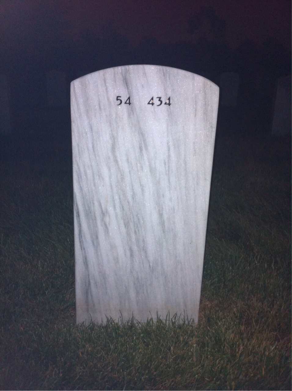Back of headstone — James Butts