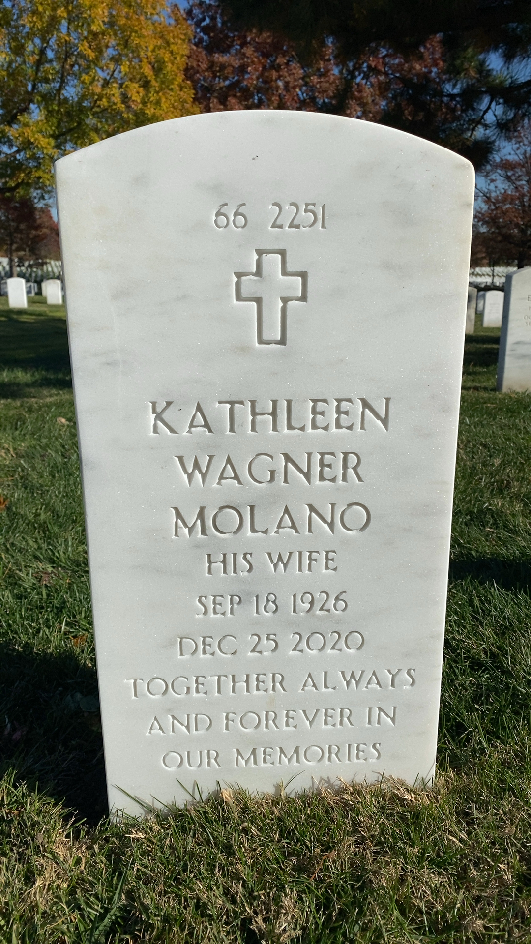 Back of headstone — Sergio Molano